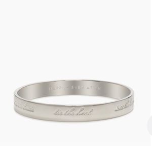 NWT Kate Spade Bride Silver Idiom Bangle